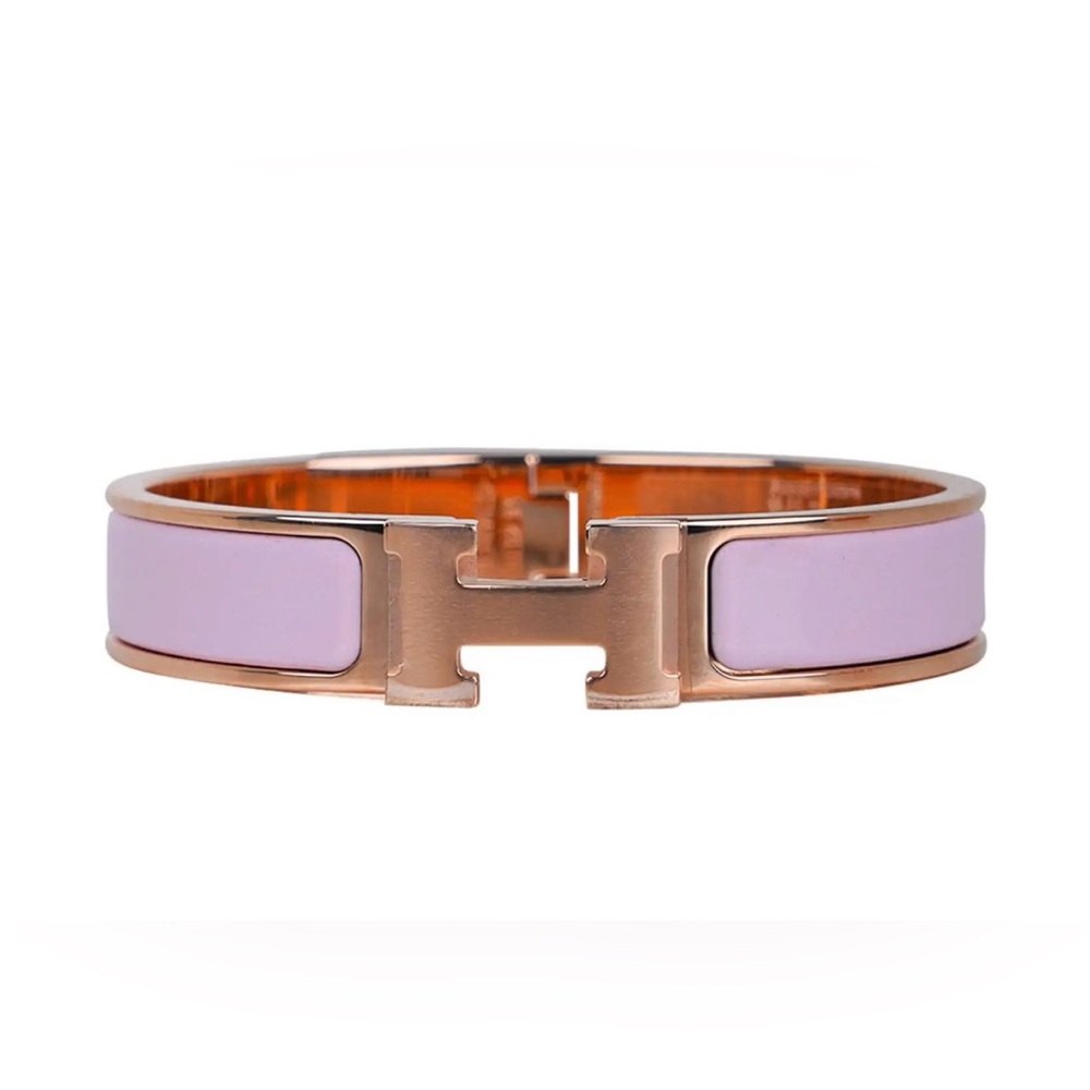 Rose Gold and Pink Enamel Bracelet